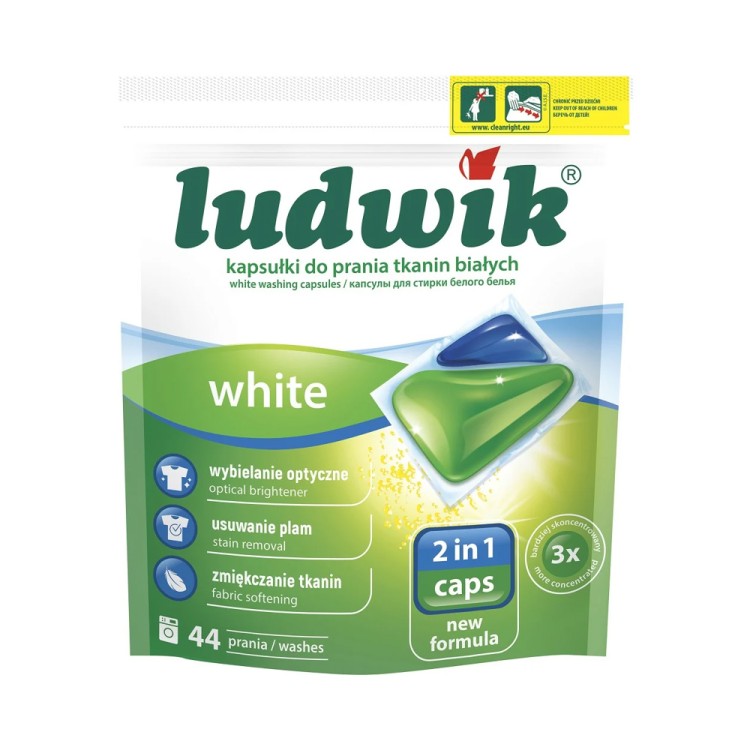 LUDWIK capsułki do prania tkanin białych  2w1 - 44ps