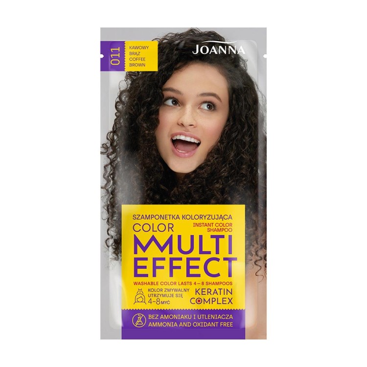 Joanna MULTI EFFECT Szamponetka koloryzujaca 011 KAWOWY BRĄZ 35 g