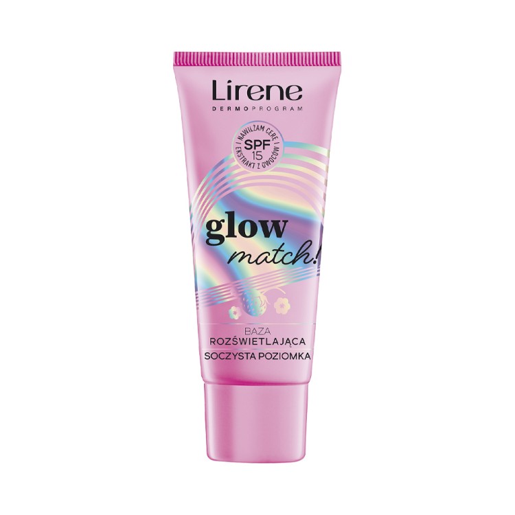 Lirene Baza rozświetlająca SPF 15 GLOW MATCH! SOCZYSTA POZIOMKA 30 ml