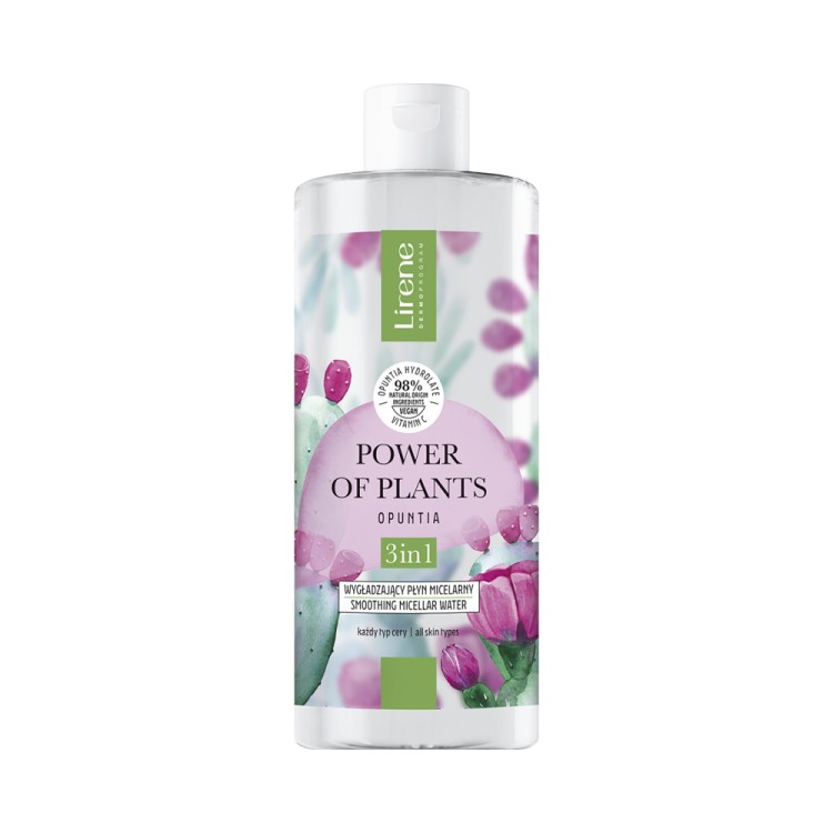 LIRENE POWER OF PLANTS WYGŁADZAJĄCY PŁYN MICELARNY 3W1 OPUNCJA 400ml