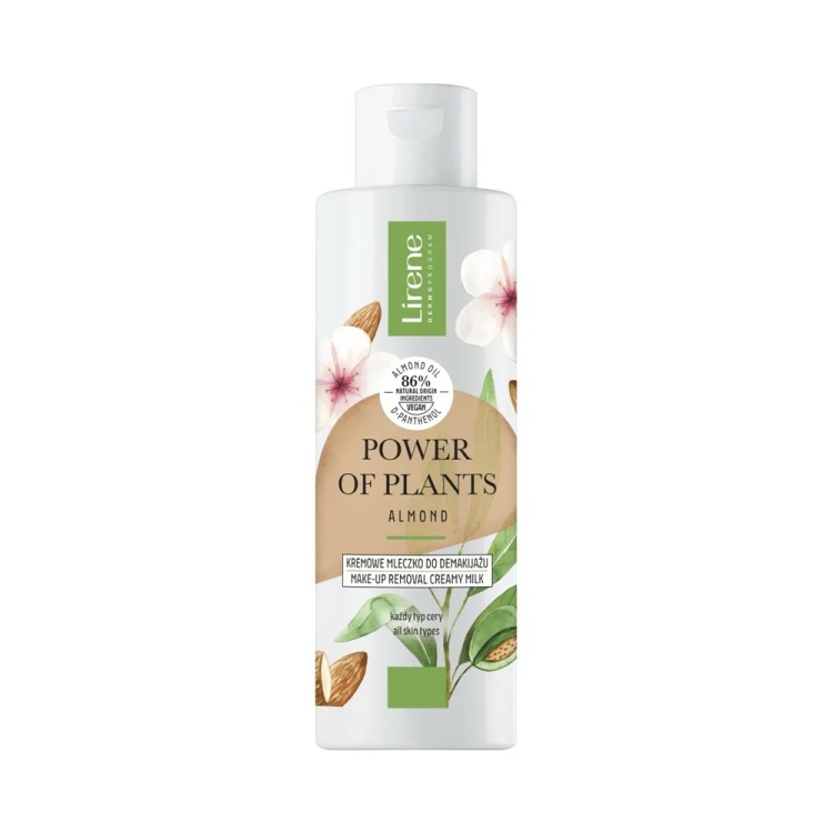 Lirene POWER OF PLANTS Kremowe mleczko do demakijażu MIGDAŁ 200 ml