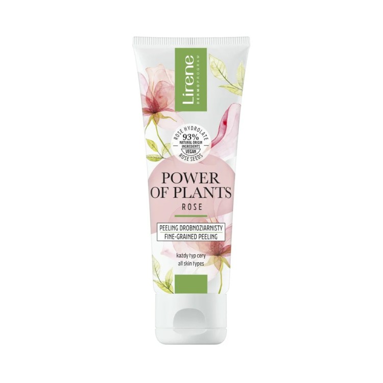 Lirene POWER OF PLANTS Peeling drobnoziarnisty RÓŻA 75 ml