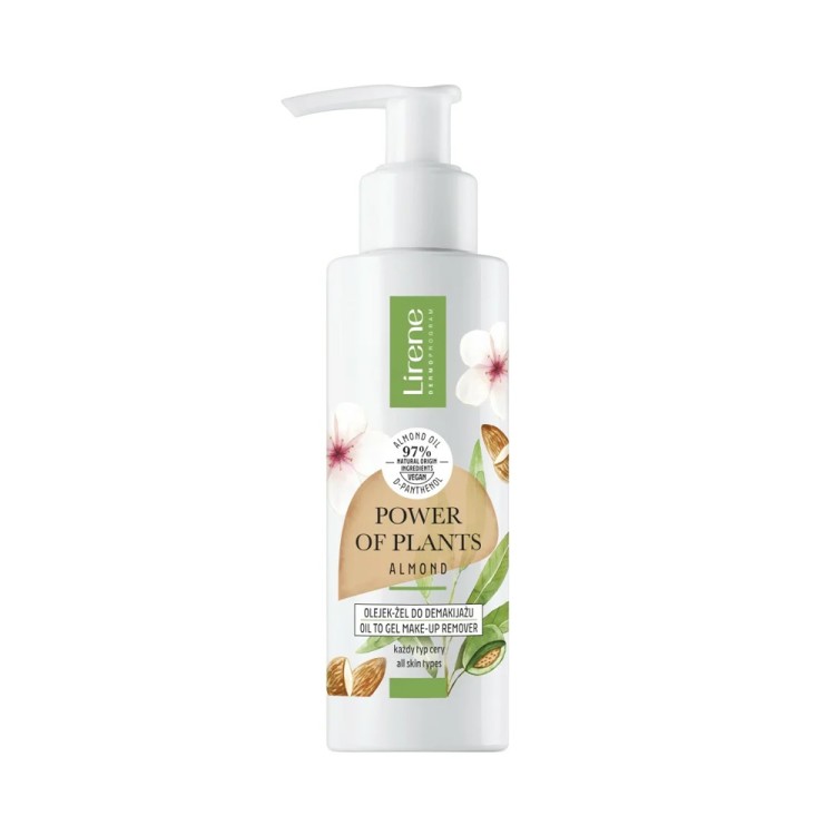 Lirene POWER OF PLANTS Olejek-żel do demakijażu MIGDAŁ 145 ml