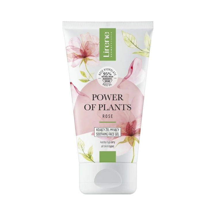 Lirene POWER OF PLANTS Kojący żel myjący RÓŻA 150 ml