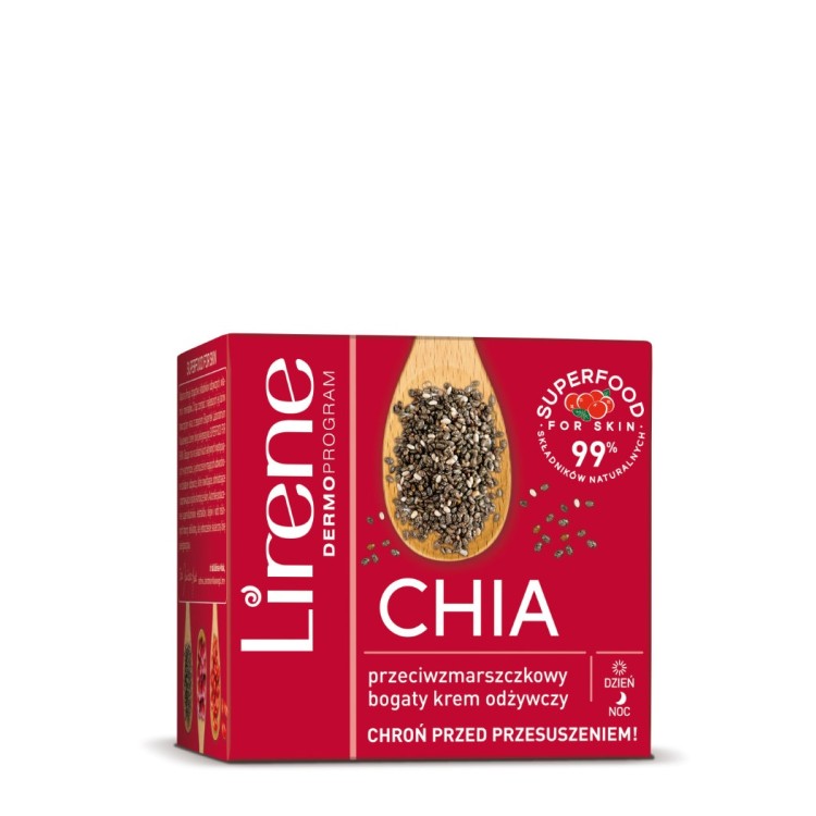 LIRENE Superfood For Skin CHIA PRZECIWZMARSZCZKOWY BOGATY KREM ODŻYWCZY 50ml EXP:11.2024