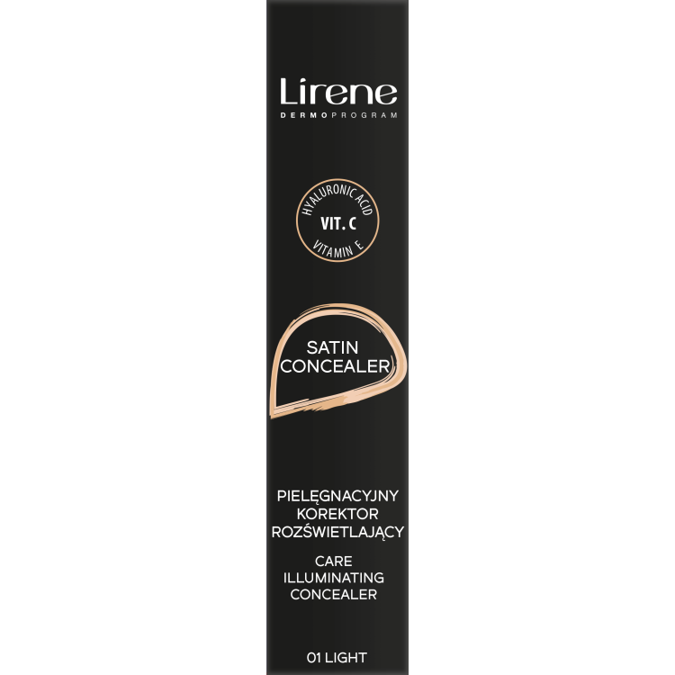 Lirene MAKE UP SATIN CONCEALER Pielęgnacyjny korektor rozjaśniający 01 LIGHT 10ml