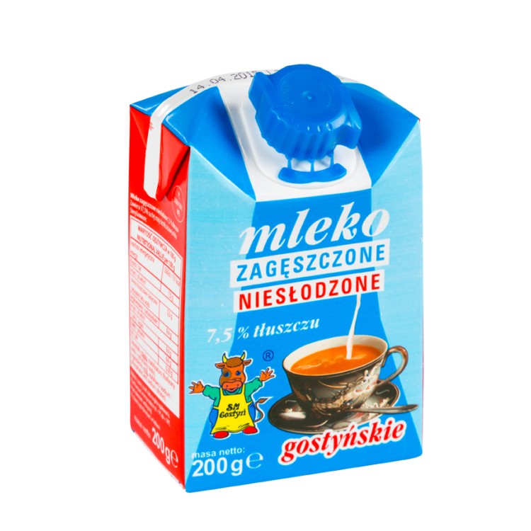 Mleko zagęszczone niesłodzone gostyńskie 7.5% 200g