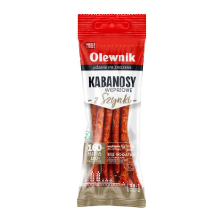 OLEWNIK KABANOSY WIEPRZOWE Z SZYNKI 105G