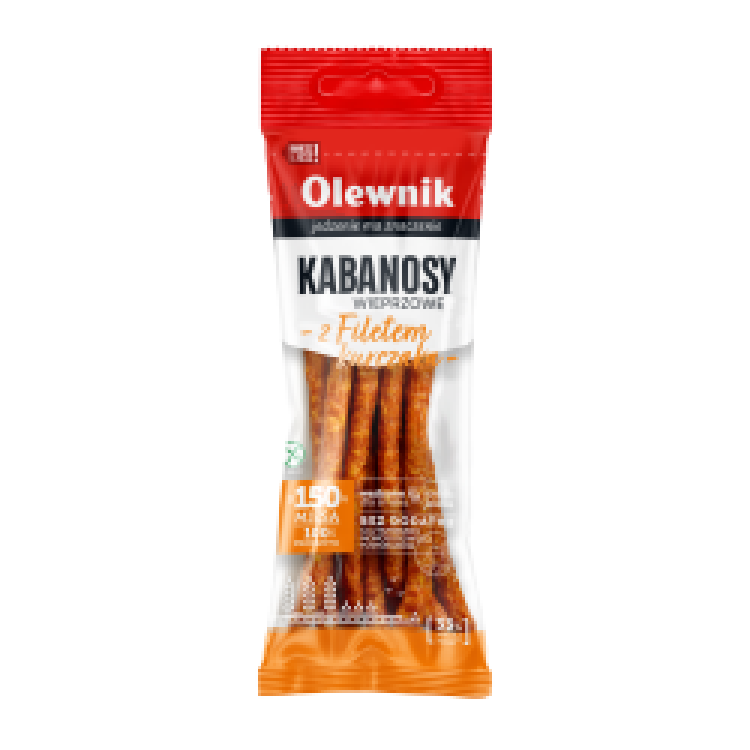 OLEWNIK KABANOSY Z FILETEM Z KURCZAKA 105G