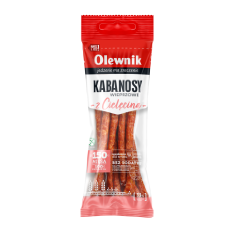 OLEWNIK KABANOSY WIEPRZOWE Z CIELECINA 105G