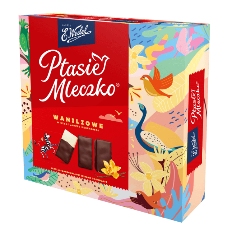 WEDEL PTASIE MLECZKO® O SMAKU WANILIOWYM 340G