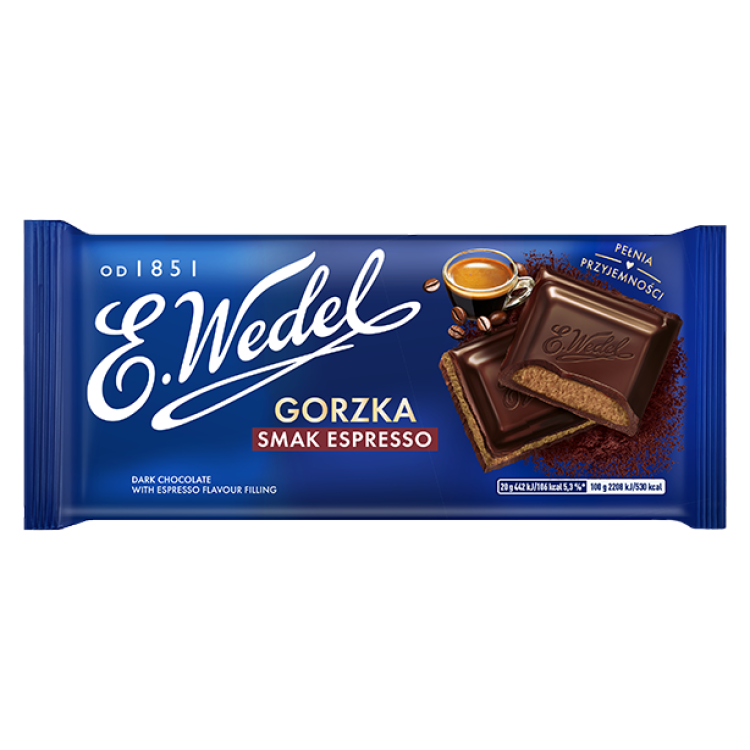 WEDEL czekolada gorzka smak espresso 100g