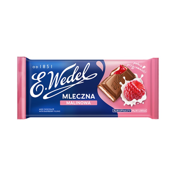 WEDEL czekolada mleczna malinowa 100g