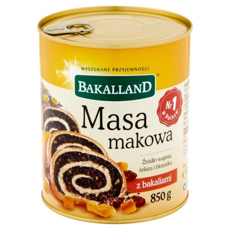 BAKALLAND MASA MAKOWA Z BAKALIAMI 850G