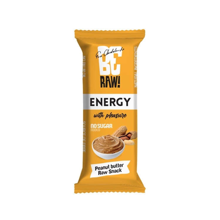 BeRAW ENERGY Raw Snack - krem orzechowy  100% naturalny masło orzechowe i słodkie daktyle 40g