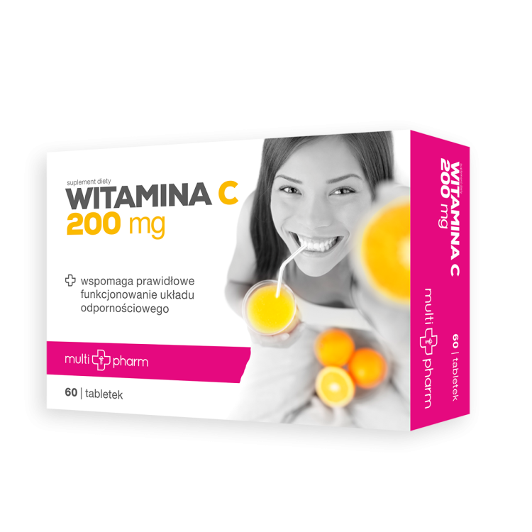 MULTI-PHARMA VITAMIN C 200mg 60 tabletek