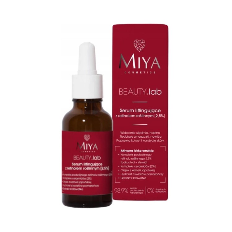 MIYA SERUM LIFTINGUJĄCE Z RETINOLEM ROŚLINNYM 2.5% 30ml