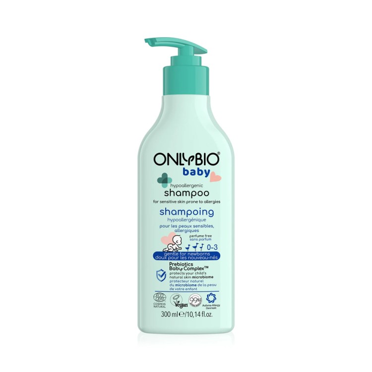 ONLYBIO Baby Hipoalergiczny szampon od pierwszego dnia życia dla AZS 300 ml