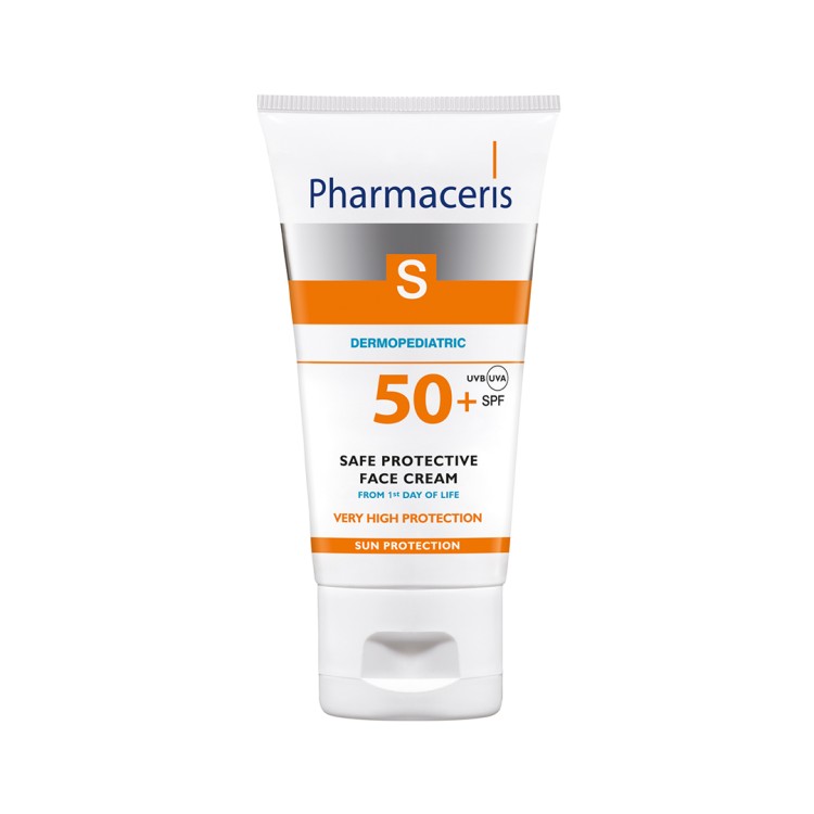 PHARMACERIS S BEZPIECZNY KREM OCHRONNY SPF 50+ DO TWARZY DLA DZIECI OD CHWILI NARODZIN 100% FILTRÓW MINERALNYCH 50 ML