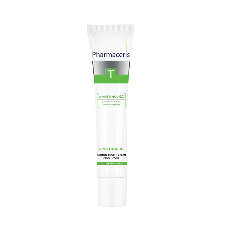 PHARMACERIS T Krem z retinolem na trądzik wieku dorosłego na noc pure RETINOL 0.3, 40ml