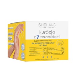 SHE COSMETICS SHEHAND KURACJA Z 7 CERAMIDAMI GŁĘBOKO REGENERUJĄCY BARIEROWY PREPARAT DO RĄK 80G