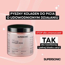 SUPERSONIC BEAUTY COLLAGEN DRINK Z KWASEM HIALURONOWYM I ELEKTROLITAMI O SMAKU PORZECZKI I MIĘTY 180G