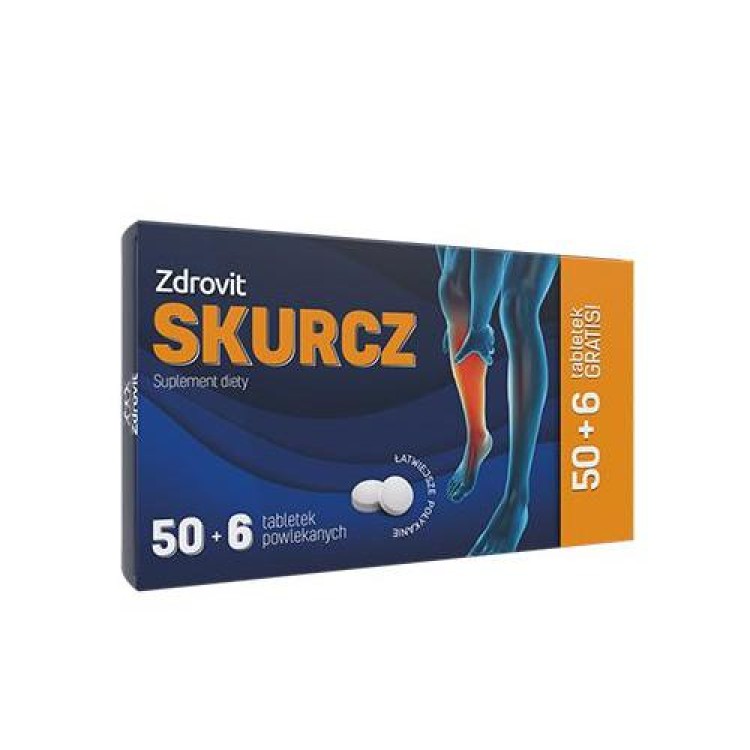 ZDROVIT SKURCZ magnez + VitB6 + potas + VitE 56 tabl