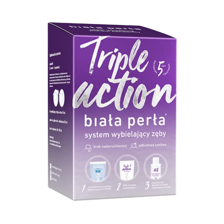 BIALA PERLA Zestaw do wybielania zębów w domu Triple action