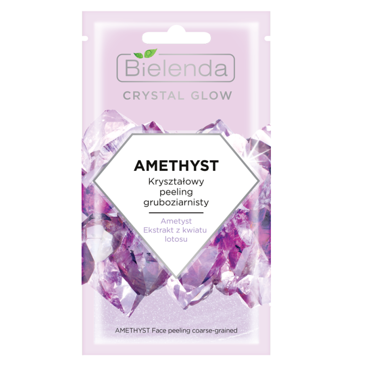 BIELENDA CRYSTAL GLOW AMETHYST Kryształowy peeling gruboziarnisty, 8g