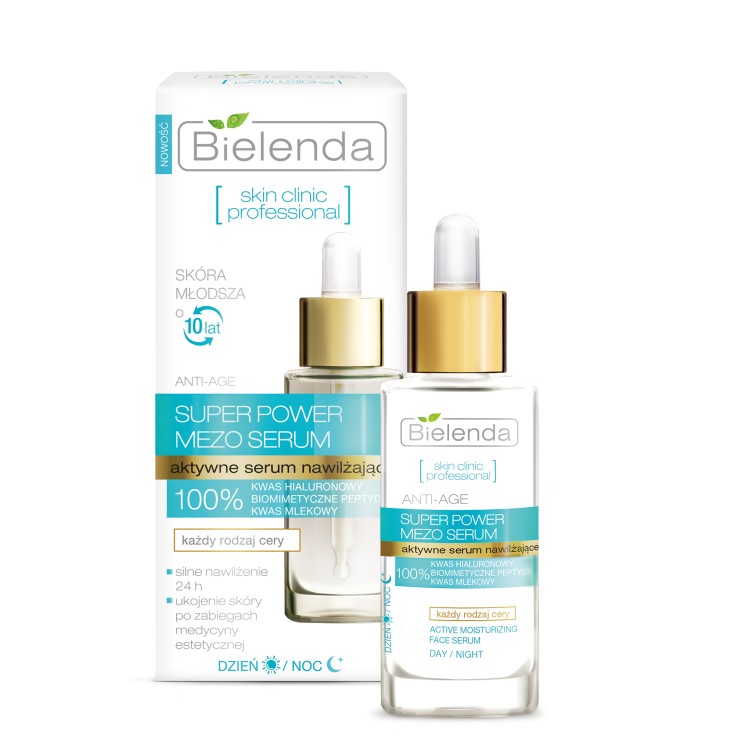 BIELENDA SKIN CLINIC PROFESSIONAL Aktywne serum nawilżające ANTI-AGE dzień/ noc, 30ml