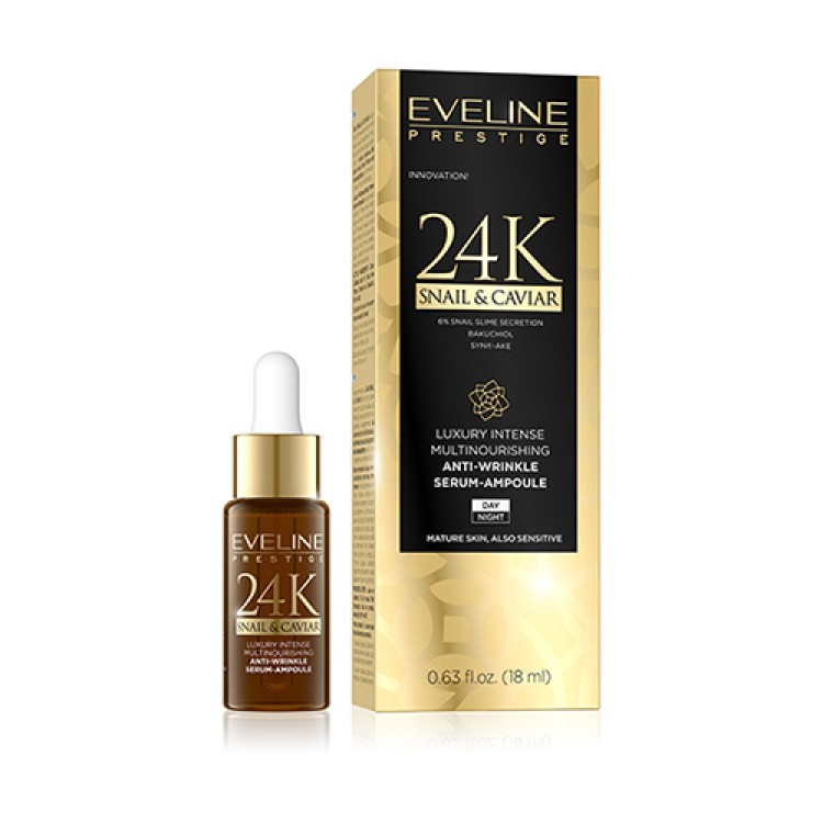 EVELINE 24K SNAIL & CAVIAR LUKSUSOWE SERUM PRZECIWZMARSZCZKOWE