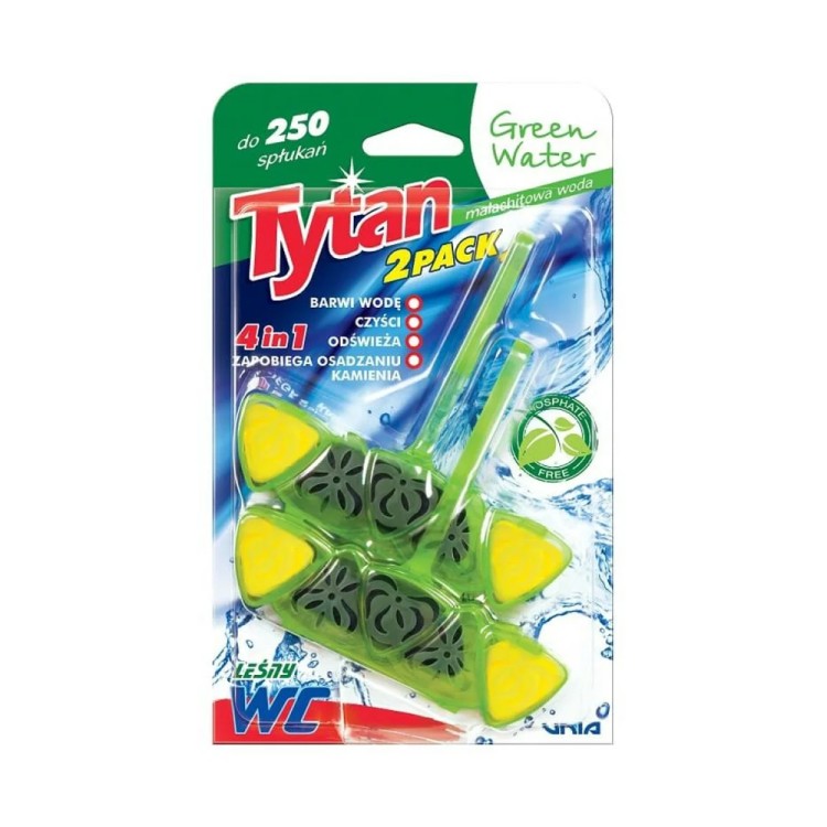 TYTAN GREEN WATER KOSTKA BARWIĄCA DO SPŁUCZKI 2x40g