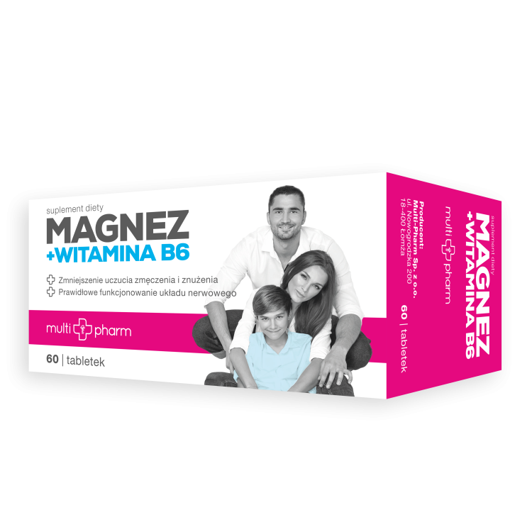 MULTI-PHARMA Magnez + Witamina B6 60 tabletek